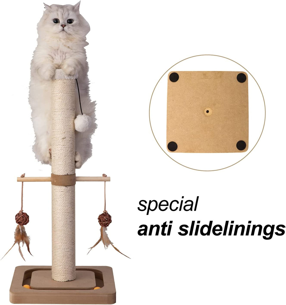 PEEKAB Cat Scratching Post Premium Sisal Toll Scratch