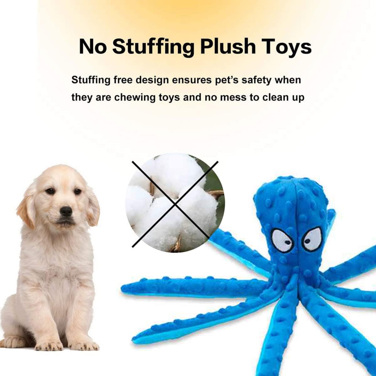 OKVSKO Dog Squeaky Toys Plush Chew Toy Crinkle No