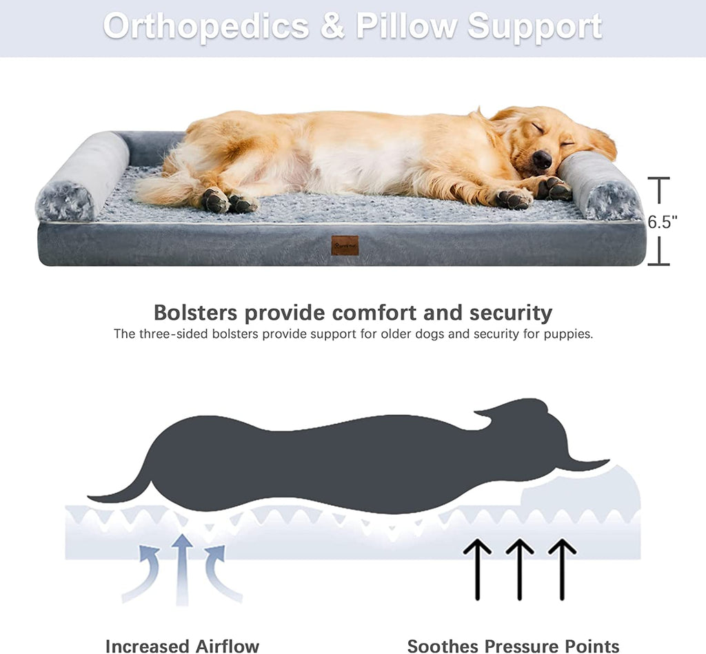 BFPETHOME Orthopedic Beds for Large, Medium Dogs, Egg-