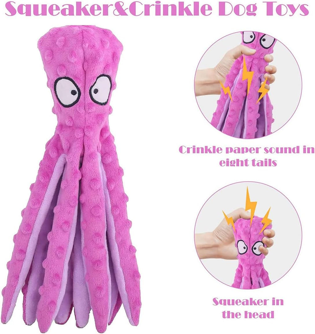 OKVSKO Dog Squeaky Toys Plush Chew Toy Crinkle No