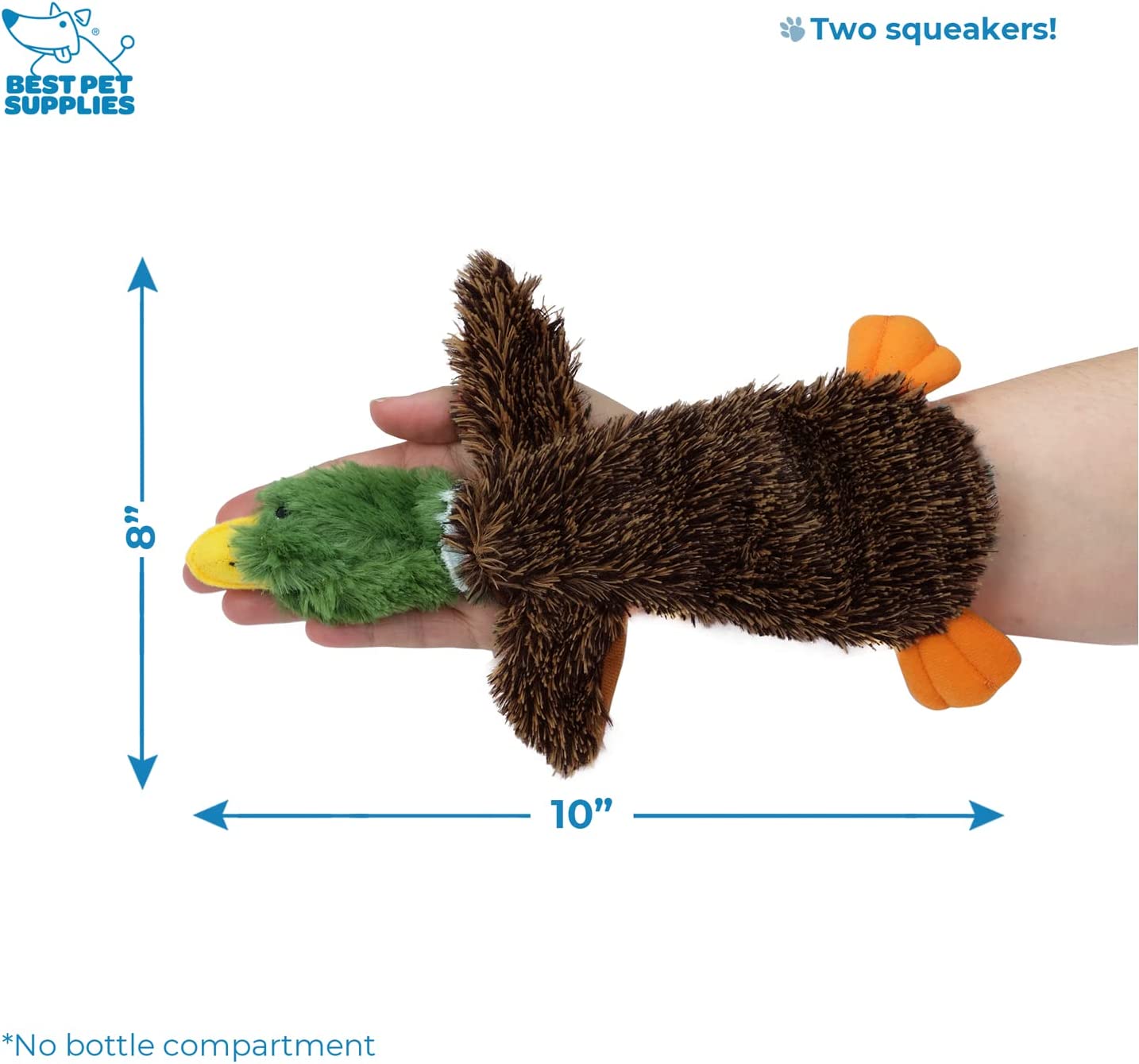 Best Pet Supplies 2-in-1 Stuffless Squeaky Dog Toys