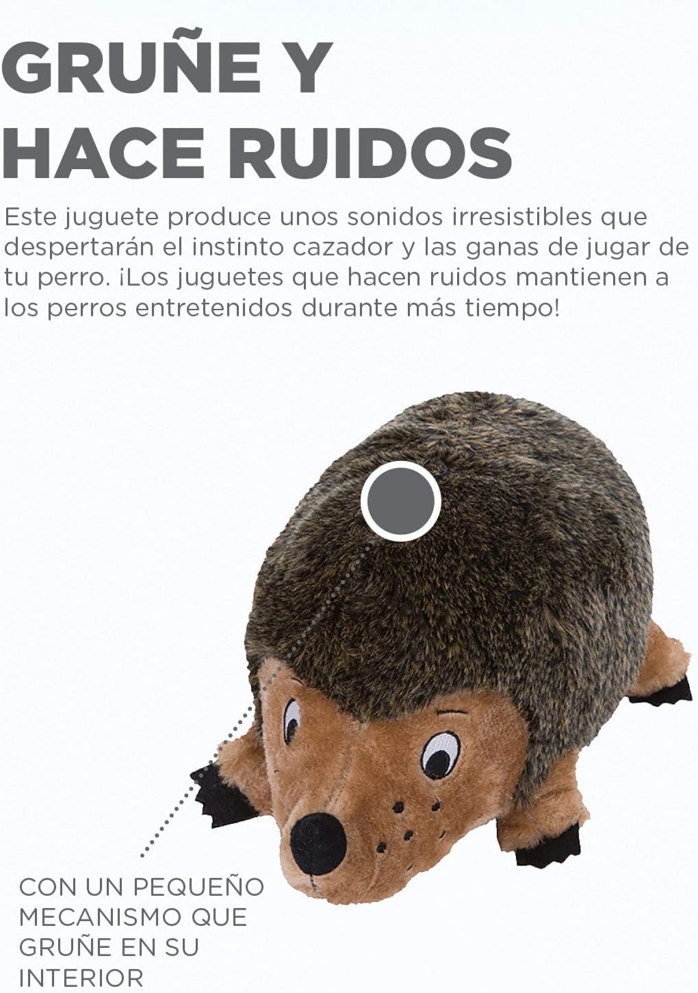 Outward Hound Hedgehogz Plush Dog Toy, Small