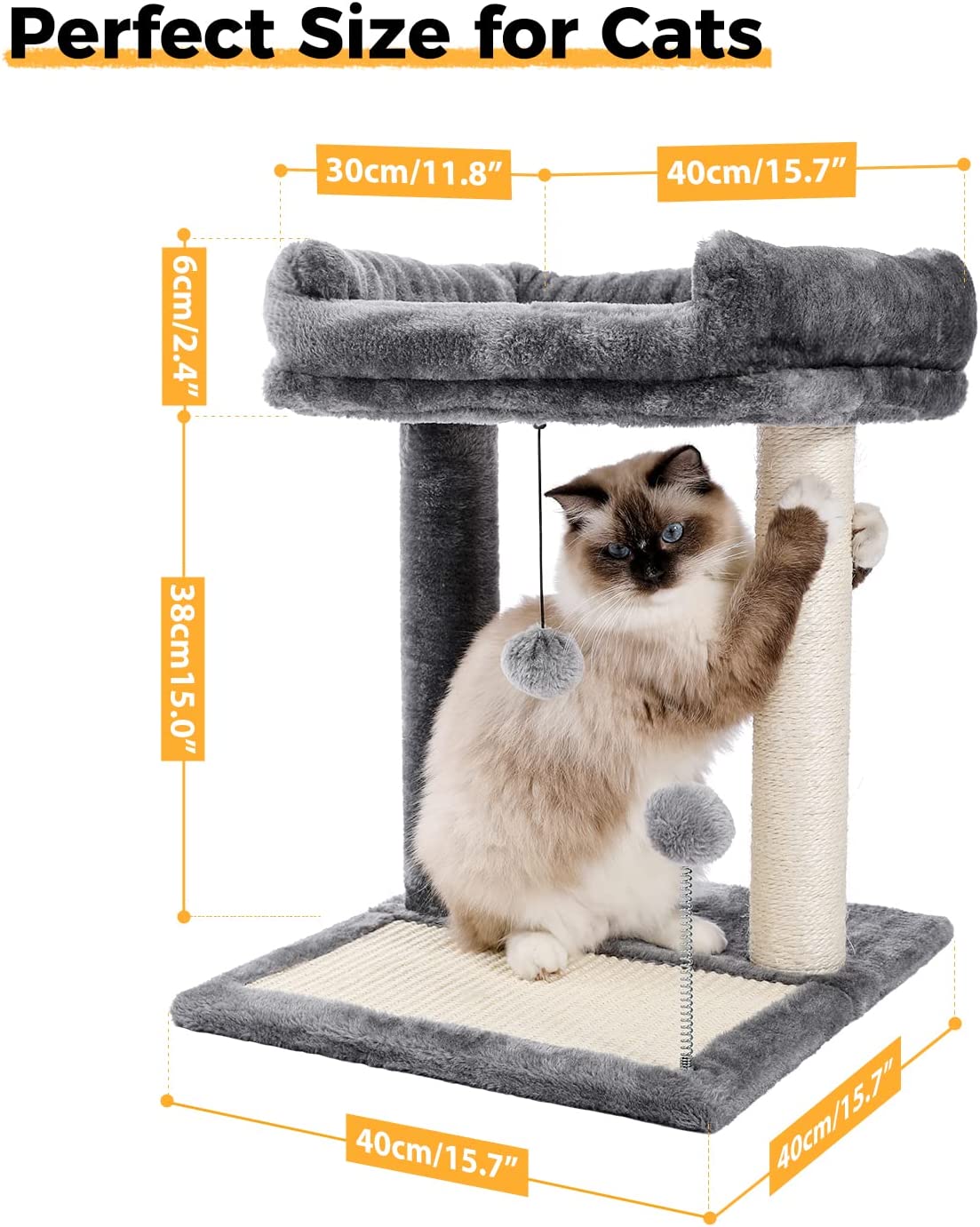 PAWZ Road Cat Scratching Post Bed, Featuring with Soft