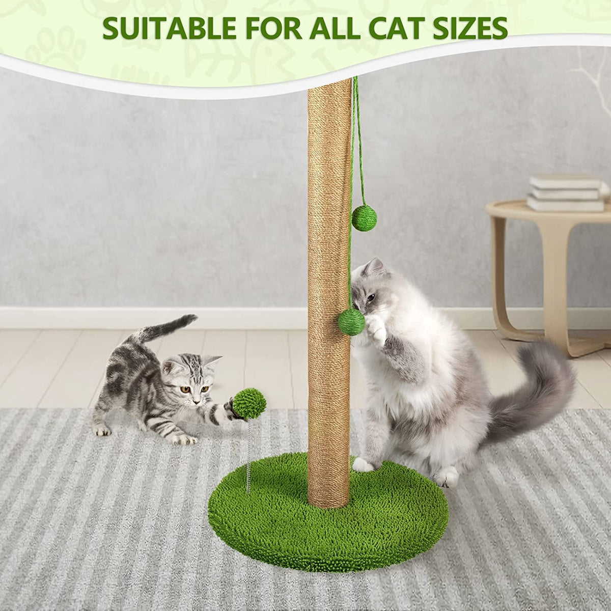 Dohump Cat Scratching Post, 31" Tall Scratch Tree with