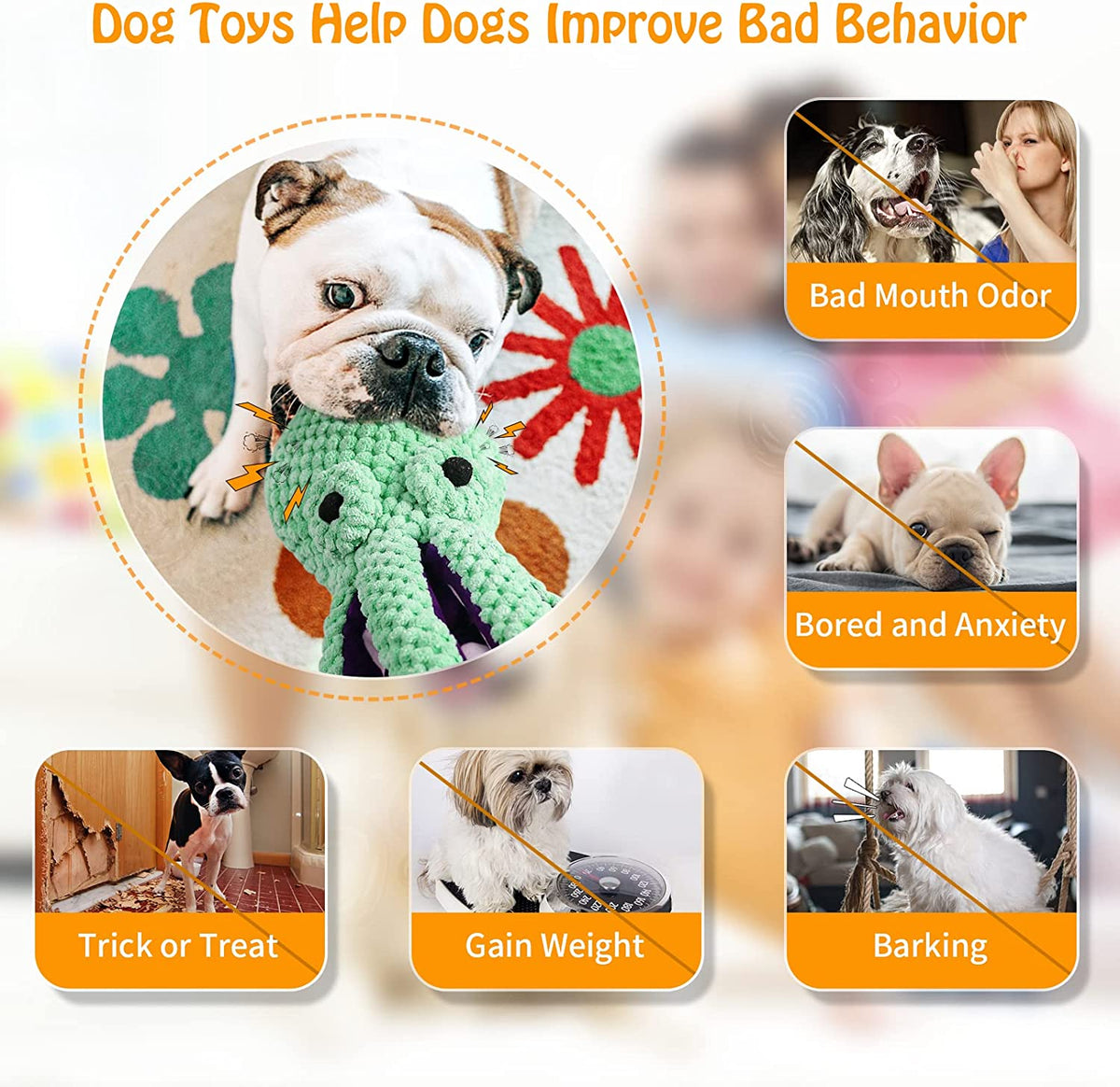 Fuufome Dog Toys/Squeaky Toys/Large Toys/Plush