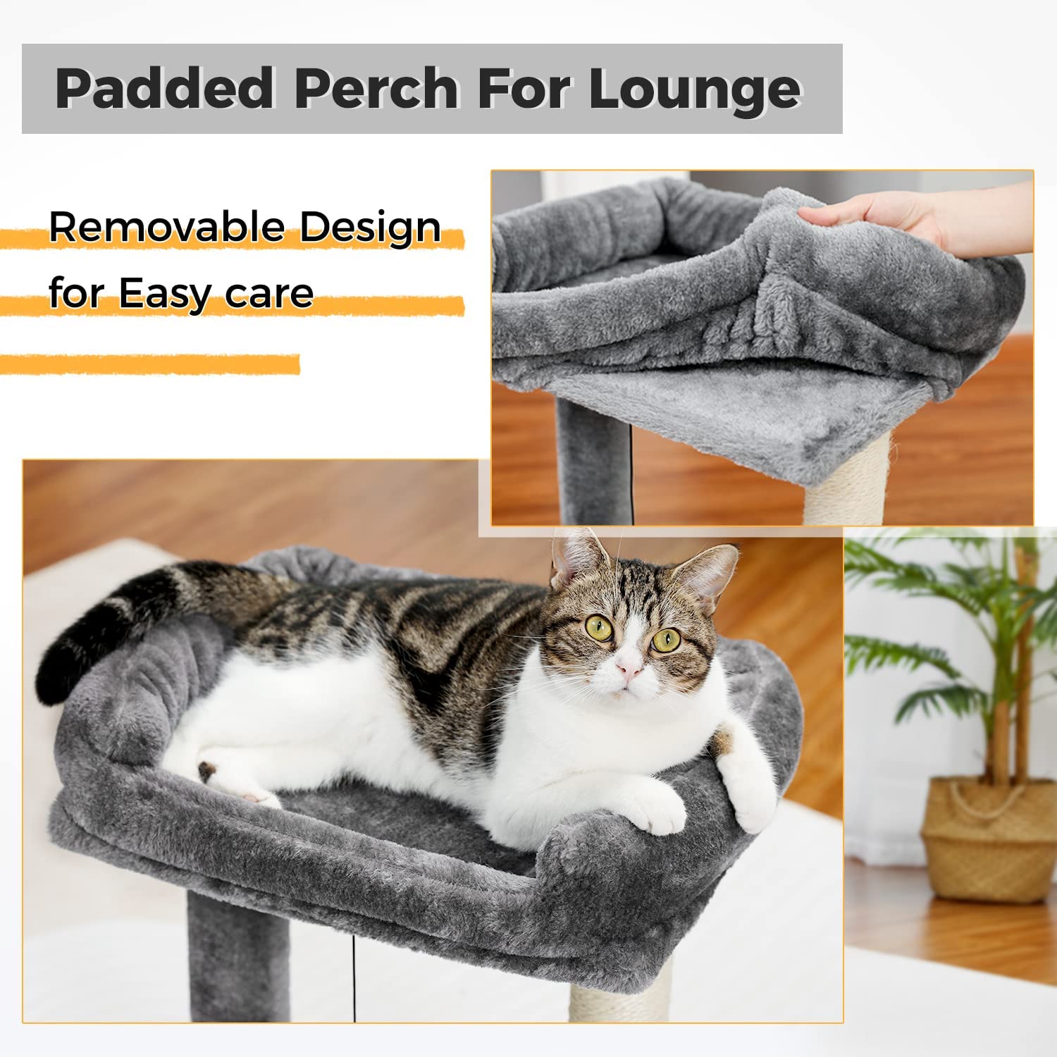 PAWZ Road Cat Scratching Post Bed, Featuring with Soft