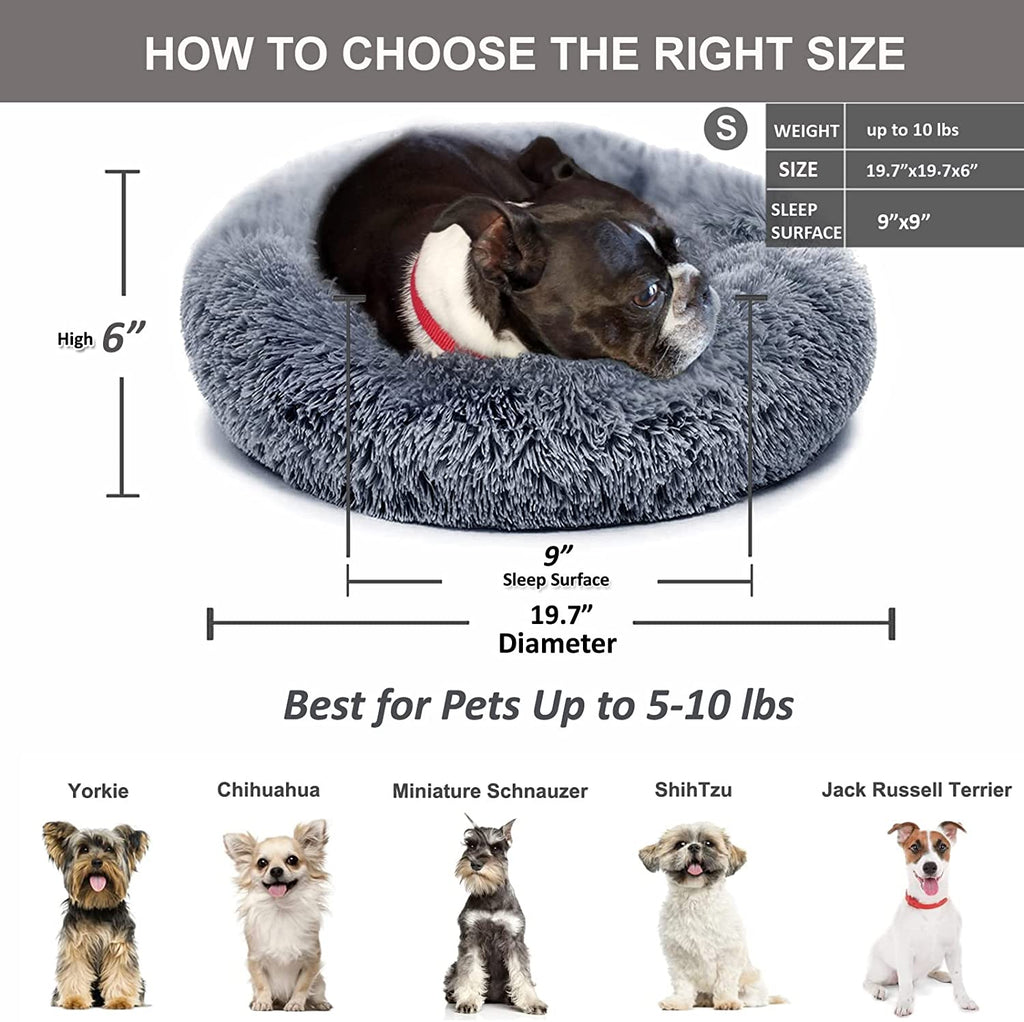 Small Calming Dogs Bed for Small Anti-Anxiety Machine