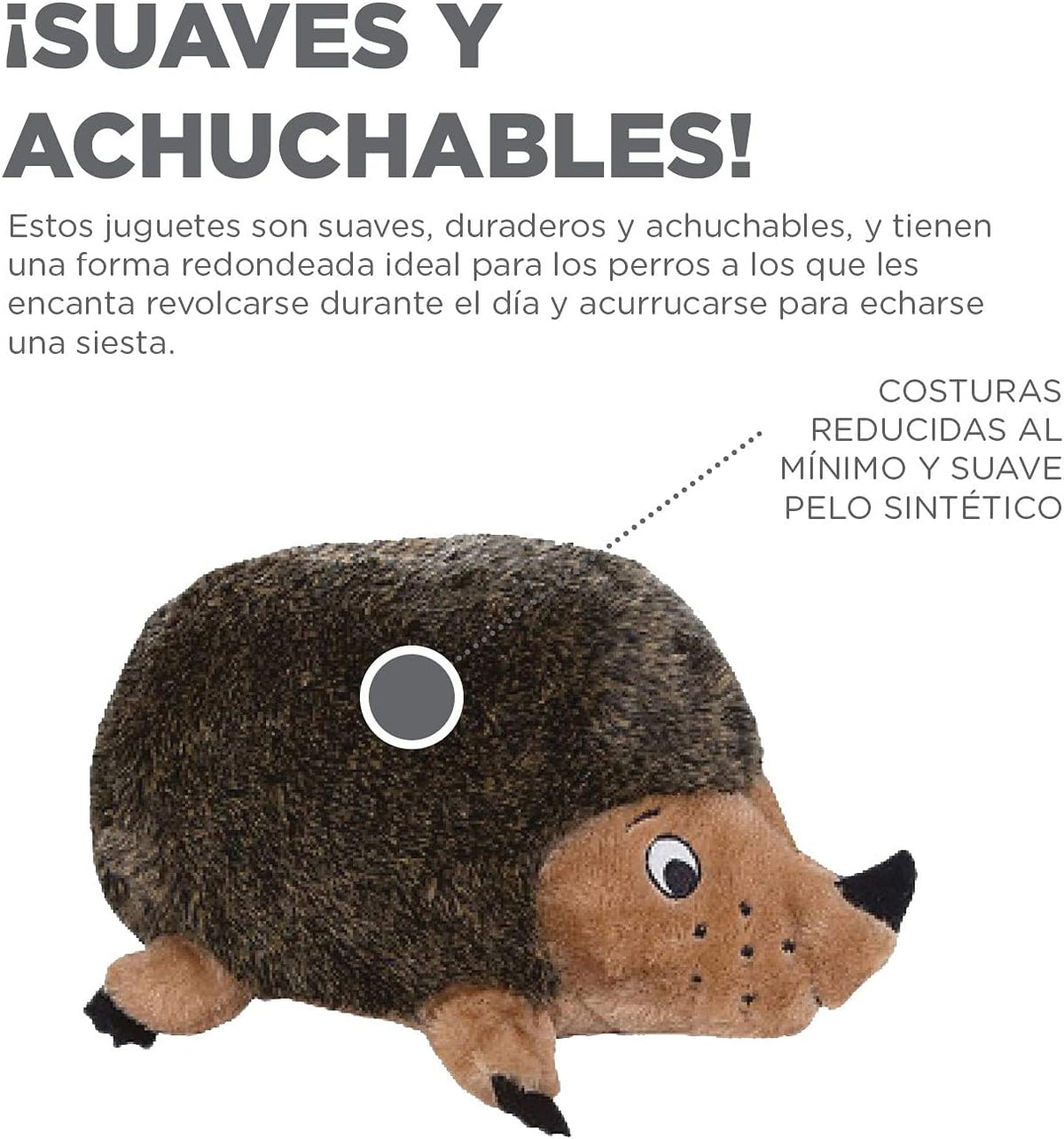 Outward Hound Hedgehogz Plush Dog Toy, Small