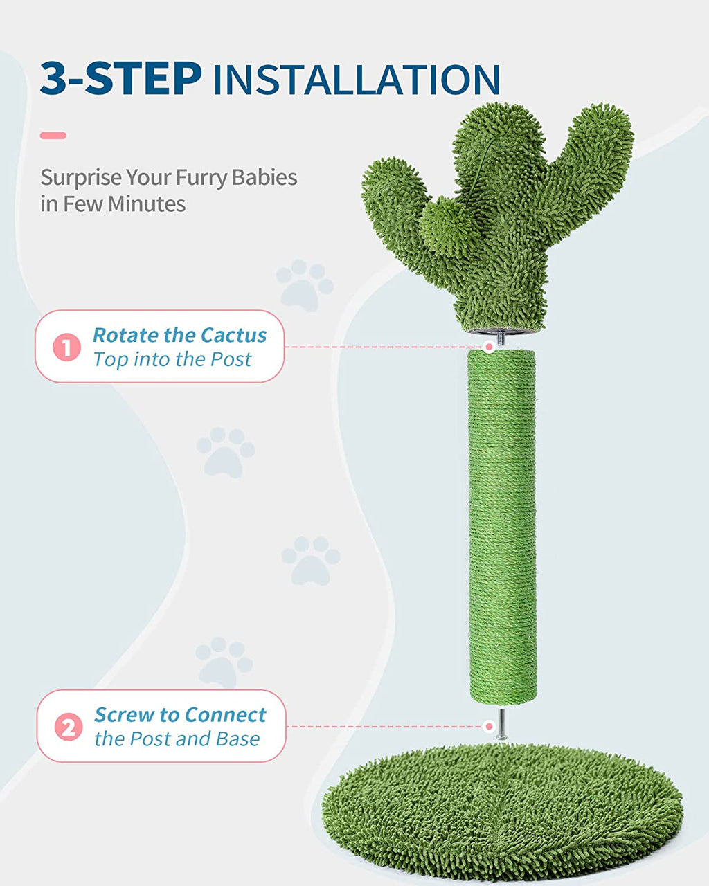 Made4Pets Cat Scratching Post, Cactus Cat Scratcher