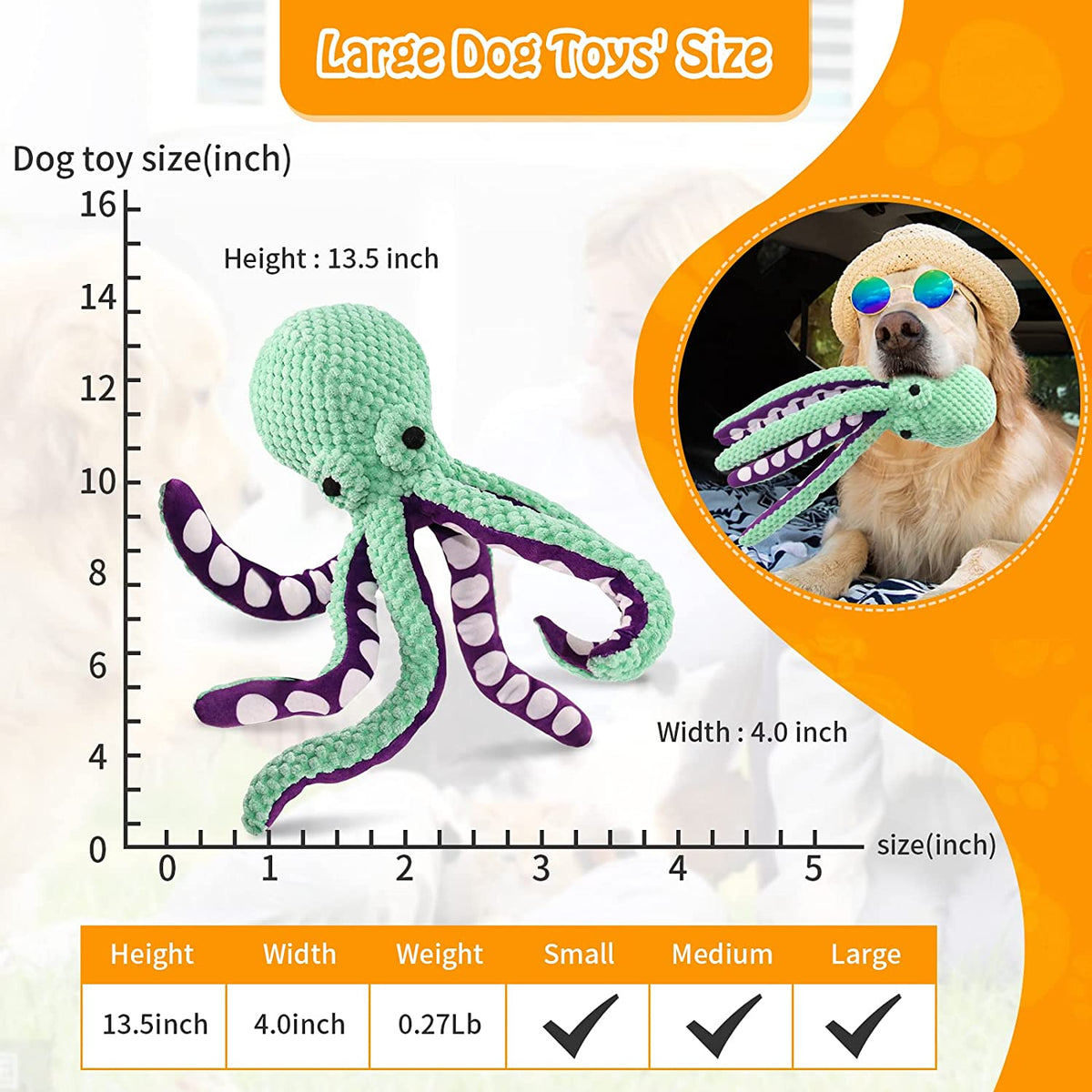 Fuufome Dog Toys/Squeaky Toys/Large Toys/Plush