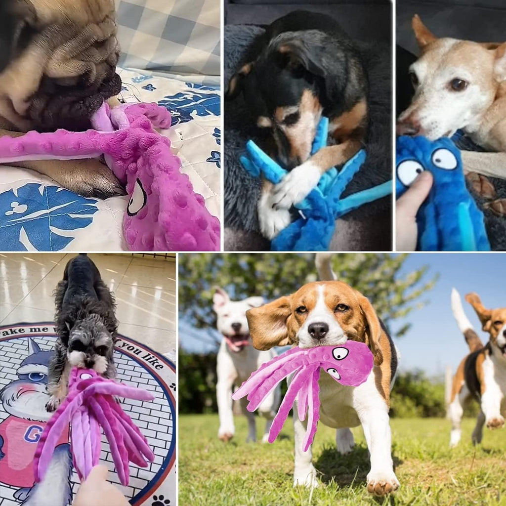 OKVSKO Dog Squeaky Toys Plush Chew Toy Crinkle No