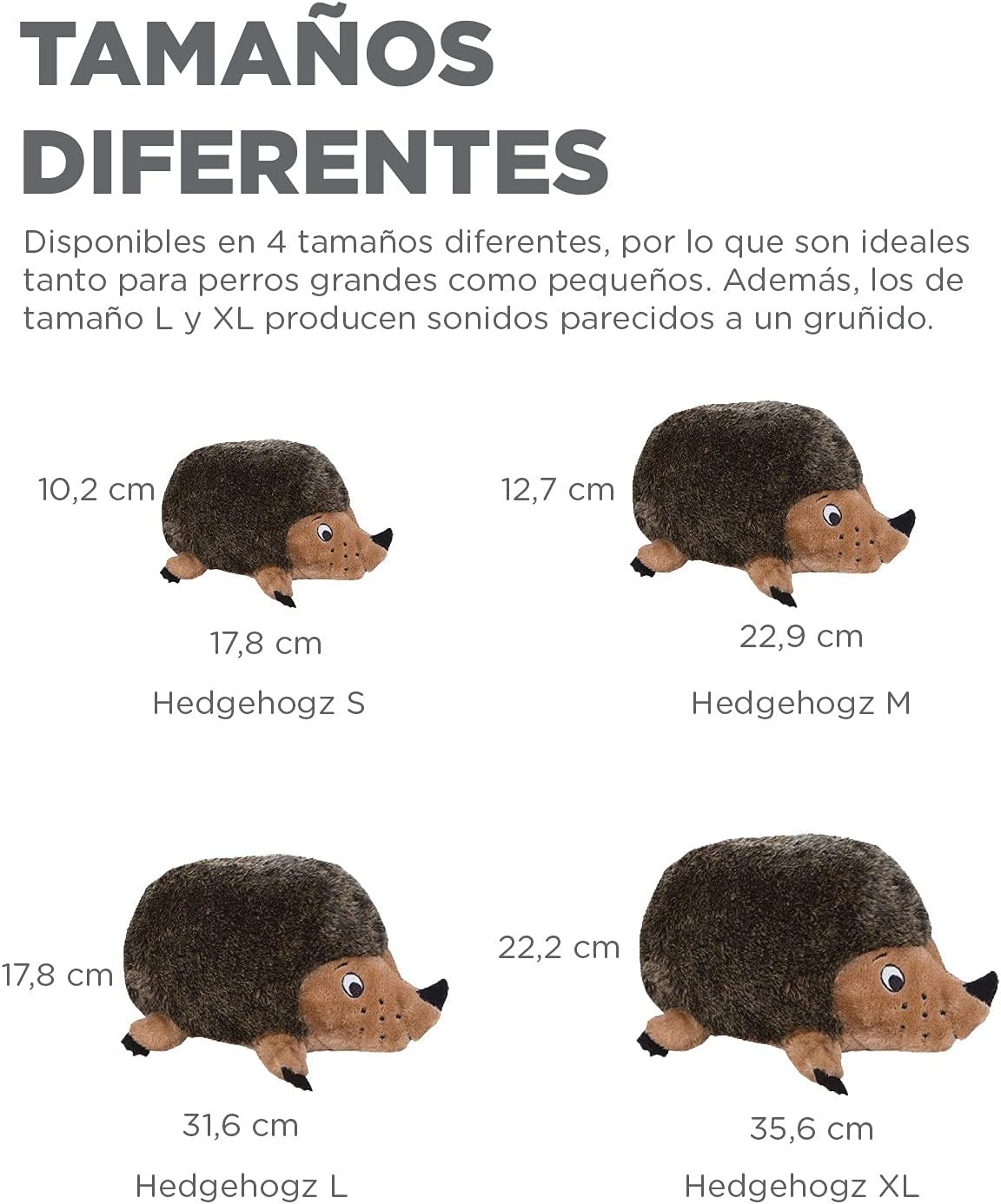 Outward Hound Hedgehogz Plush Dog Toy, Small
