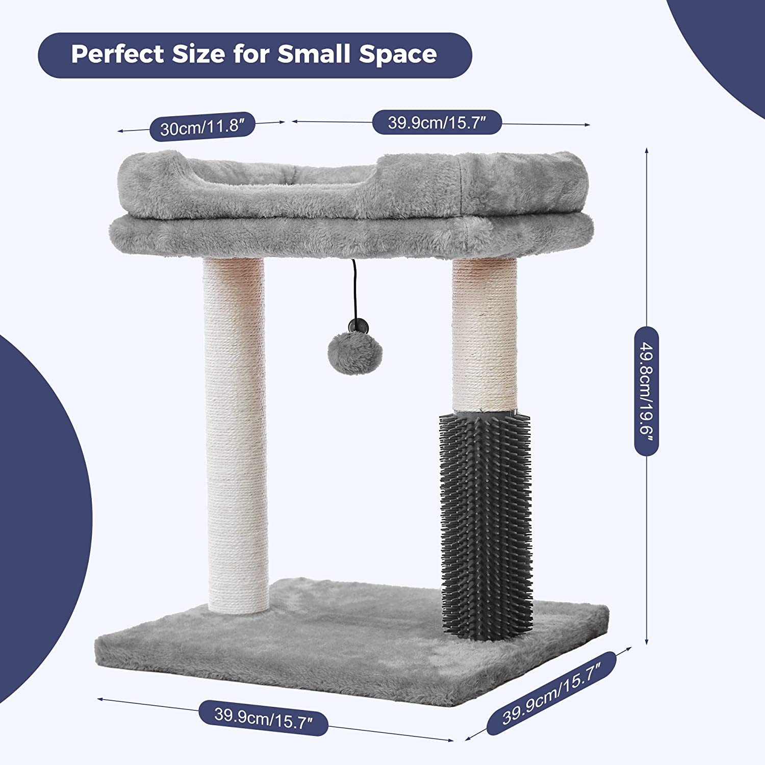 MeowSir Cat Tree 4 in 1 Cat Scratching Post Featuring