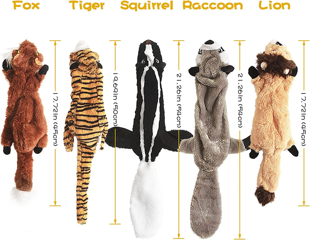 Dog Squeaky Toys, No Stuffing Plush Dogs Chew Toy for