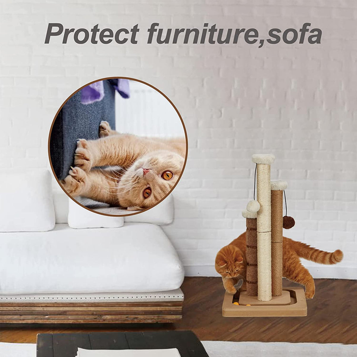 Cat Scratching Post Premium Natural Sisal Jute Carpet