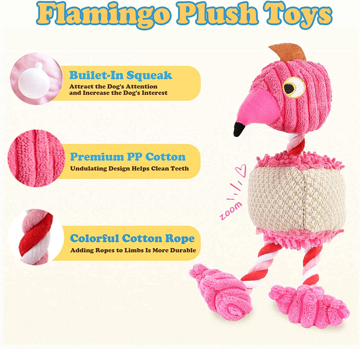 LOYEE 8 Pack Puppy Toys, Squeaky Plush Dog for Small