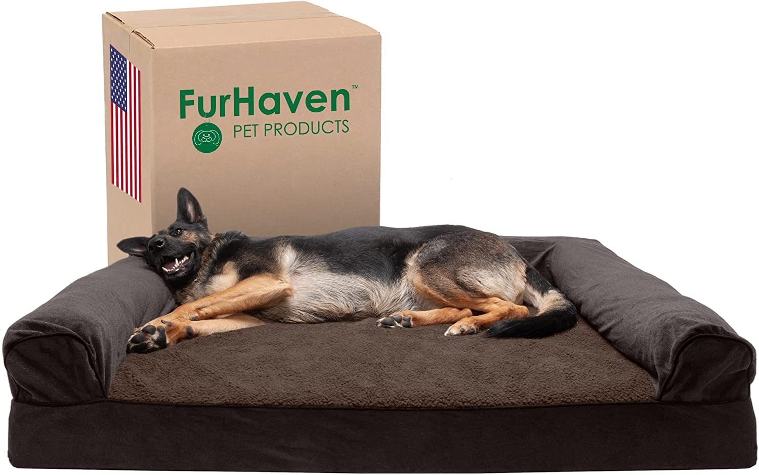 Furhaven XXL Cooling Gel Foam Dog Bed Sherpa &