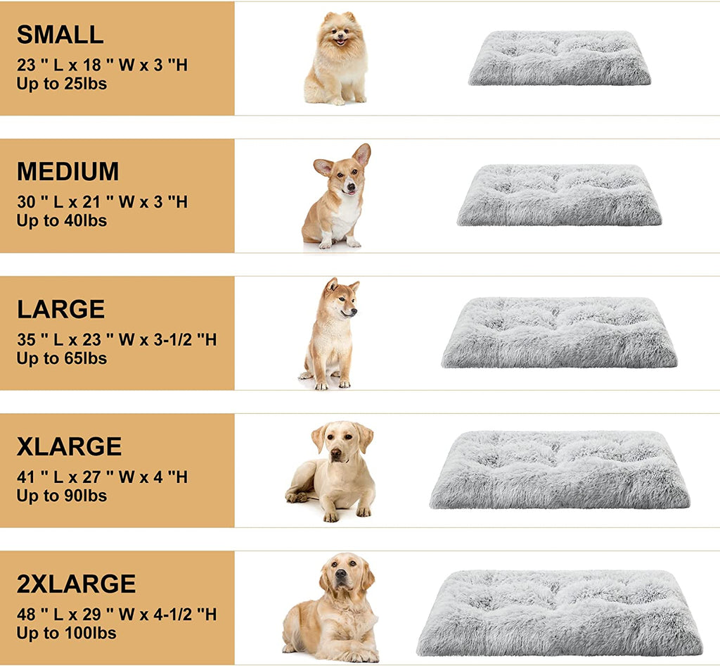 BFPETHOME Dog Beds for Large Dogs, Plush Crate Bed