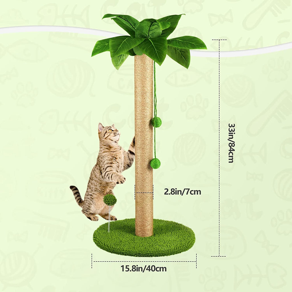Dohump Cat Scratching Post, 31" Tall Scratch Tree with