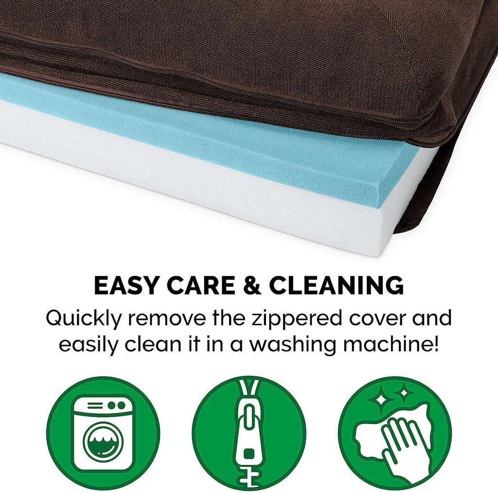 Furhaven XXL Cooling Gel Foam Dog Bed Sherpa &