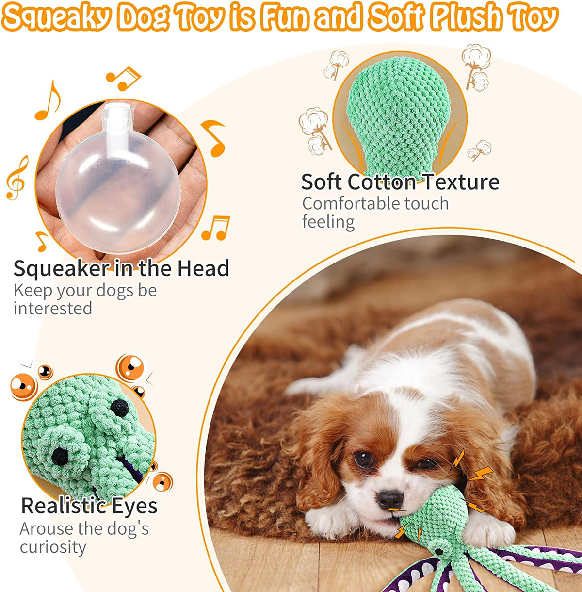 Fuufome Dog Toys/Squeaky Toys/Large Toys/Plush