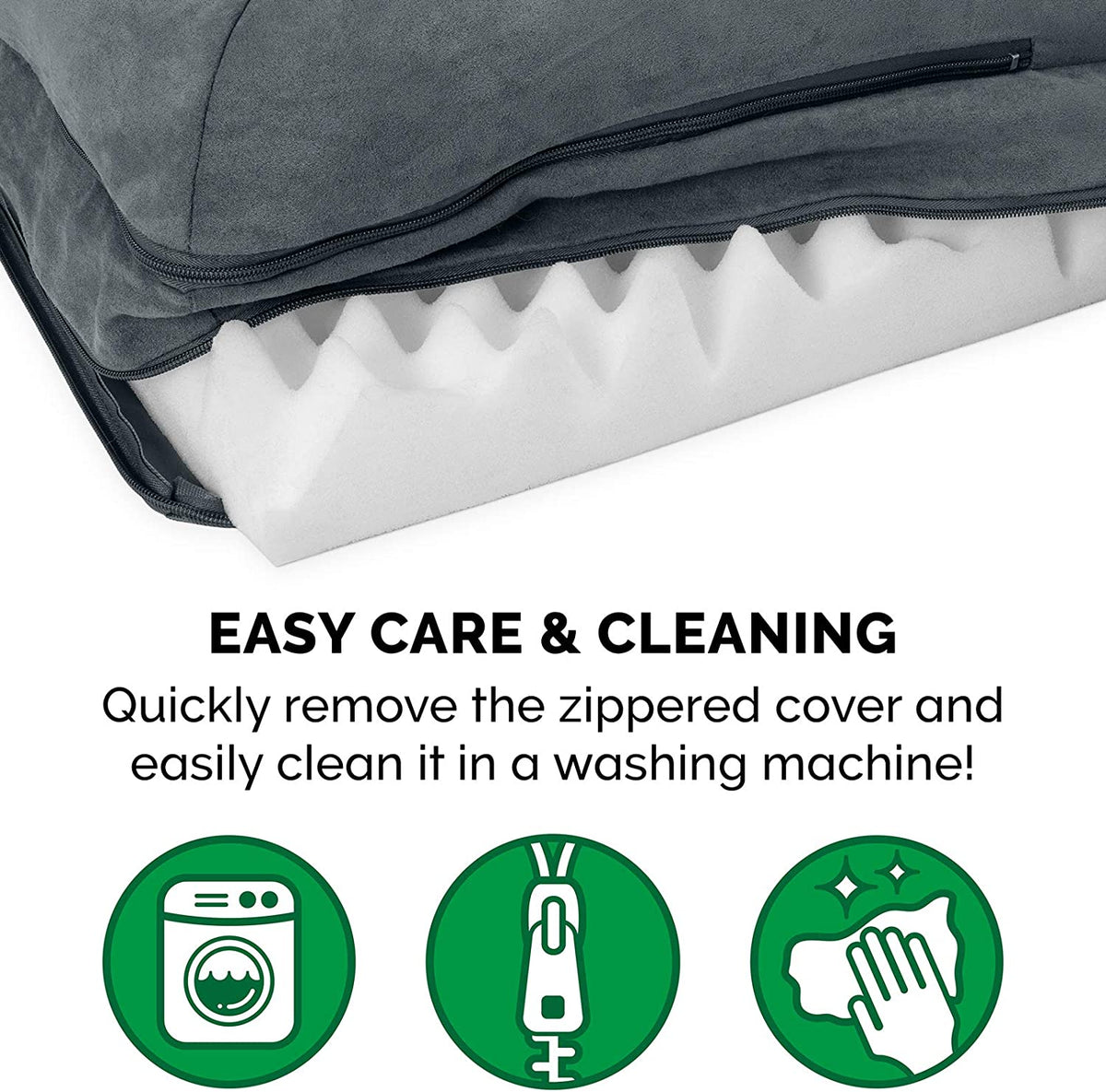 Furhaven Large Orthopedic Dog Bed Two-Tone Faux Fur &