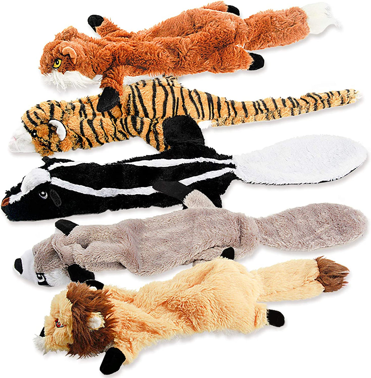 Dog Squeaky Toys, No Stuffing Plush Dogs Chew Toy for