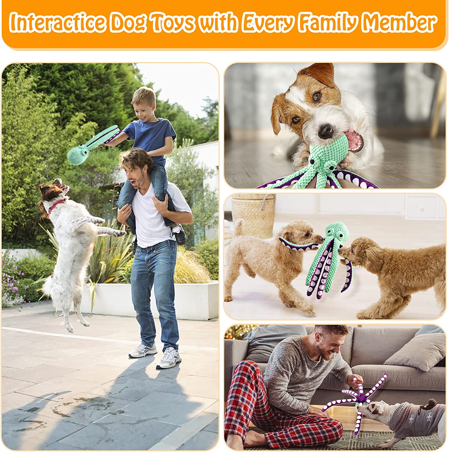 Fuufome Dog Toys/Squeaky Toys/Large Toys/Plush