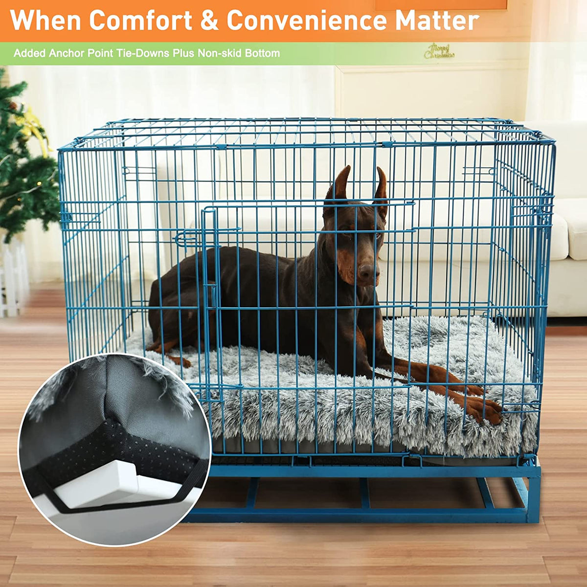 KISYYO Dog Beds for Large Dogs Fixable Deluxe Cozy