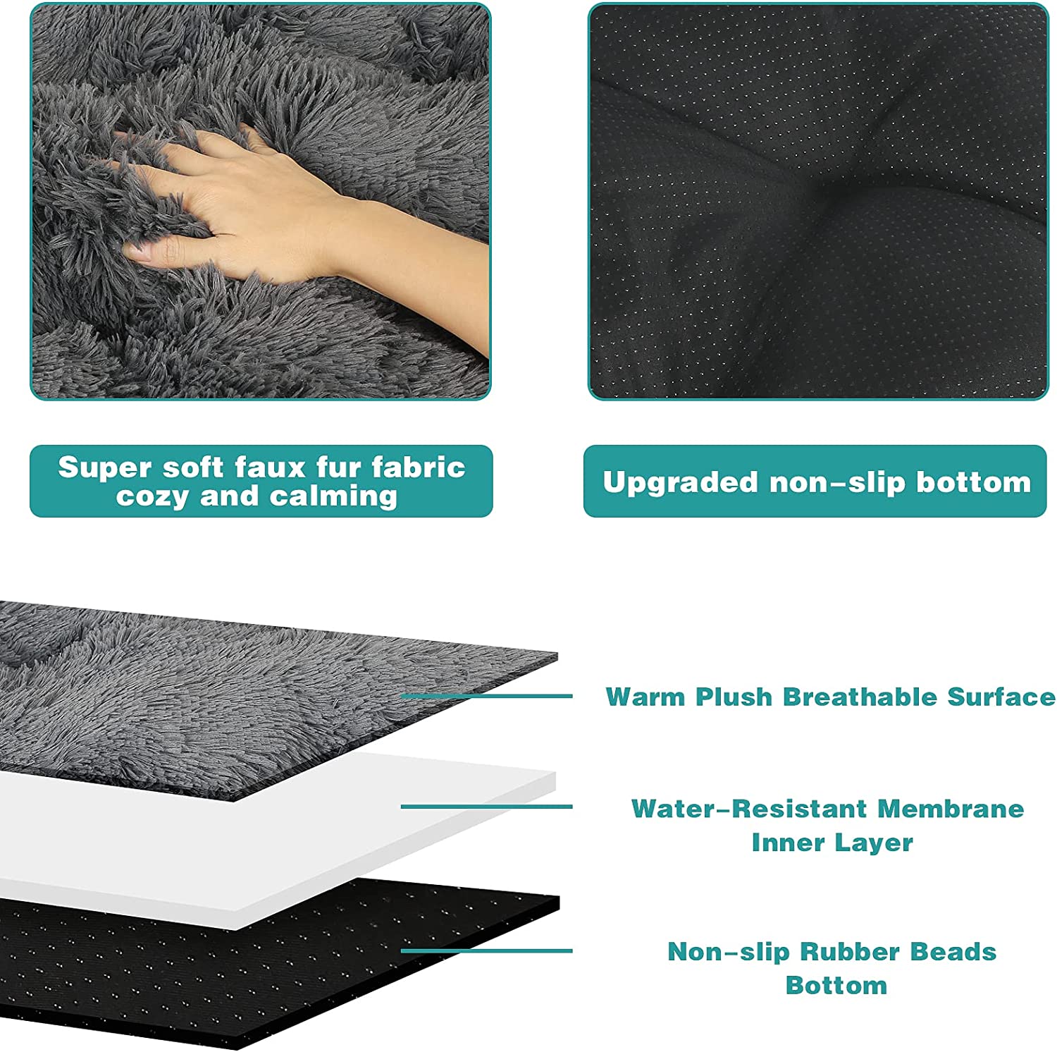 Dog Bed,Dog Mat Crate Pad,Dog beds for Large Dogs,