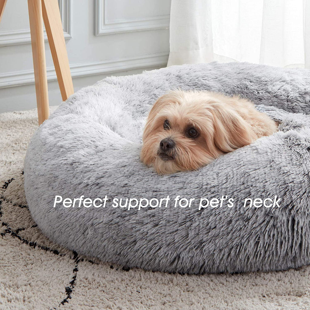 Calming Dog & Cat Bed, Anti-Anxiety Donut Cuddler