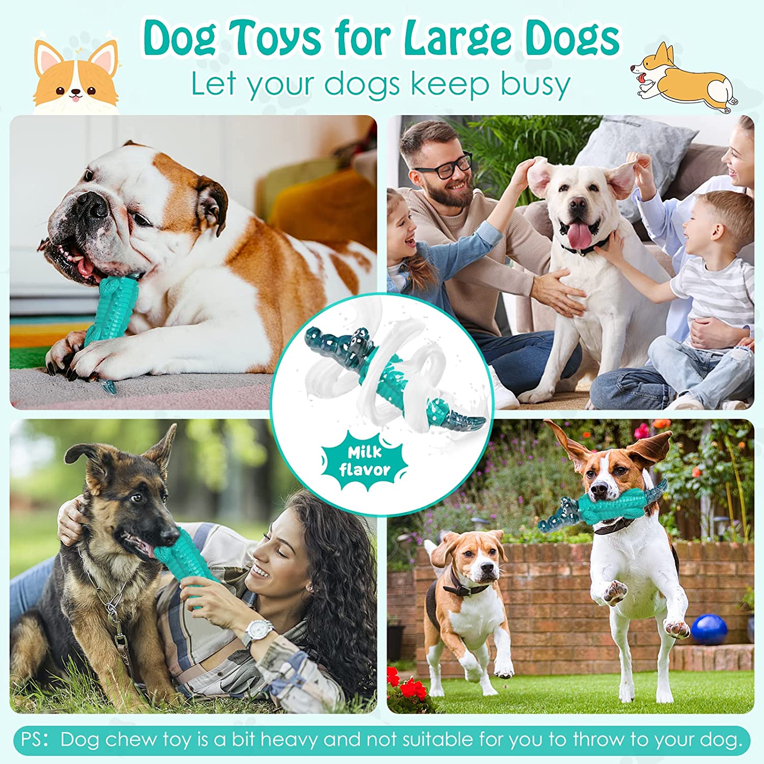 Dog Toys for Aggressive Chewers-Dog Chew Toy/Large
