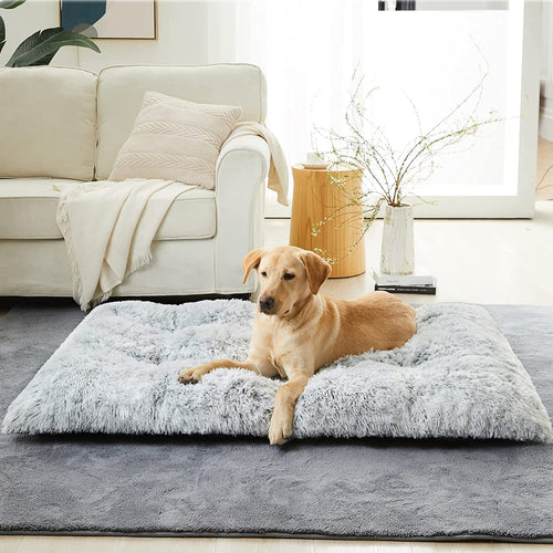 BFPETHOME Dog Beds for Large Dogs, Plush Crate Bed