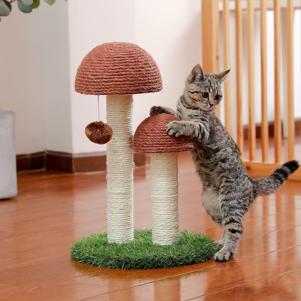 PETEPELA Cat Scratching Post, Mushroom Tall Cat
