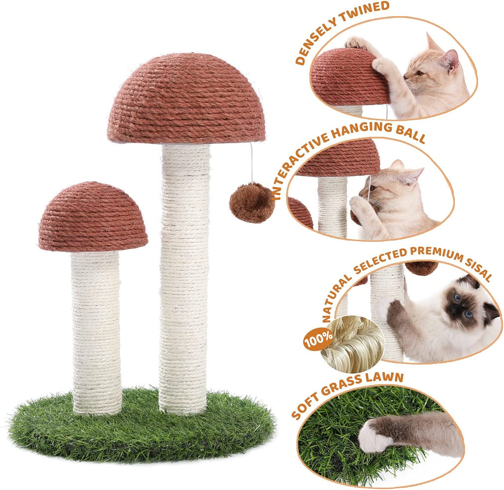 PETEPELA Cat Scratching Post, Mushroom Tall Cat