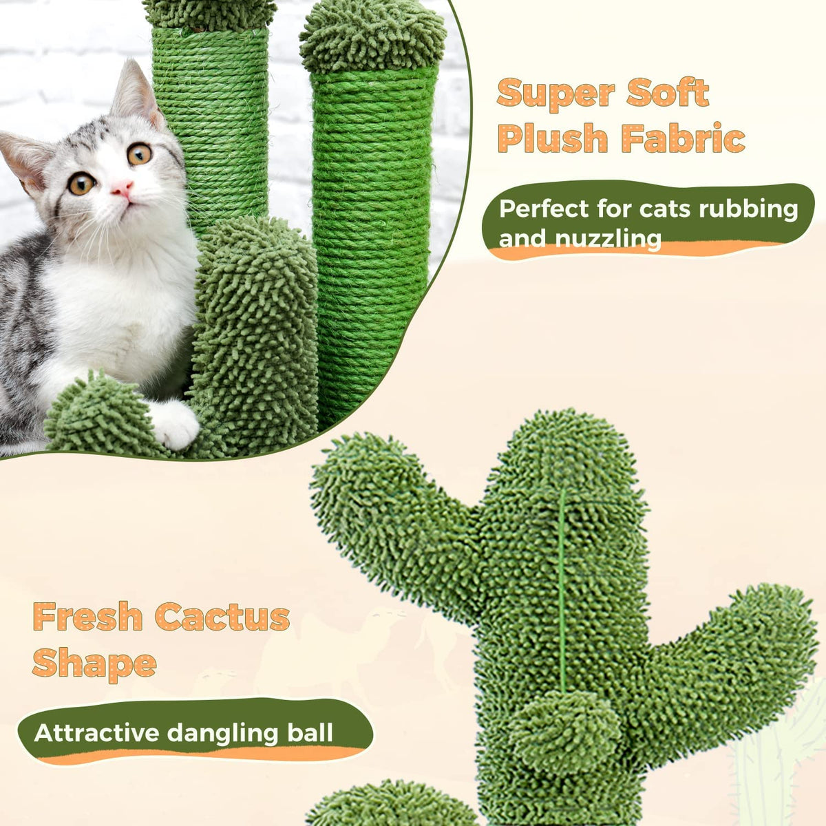 PAWZ Road Cat Scratching Post Cactus Cat Scratcher