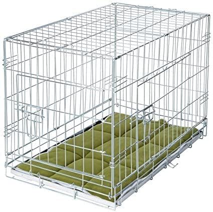 BUNNY BUSINESS Metal Dog Crate 2 Doors with Bedding